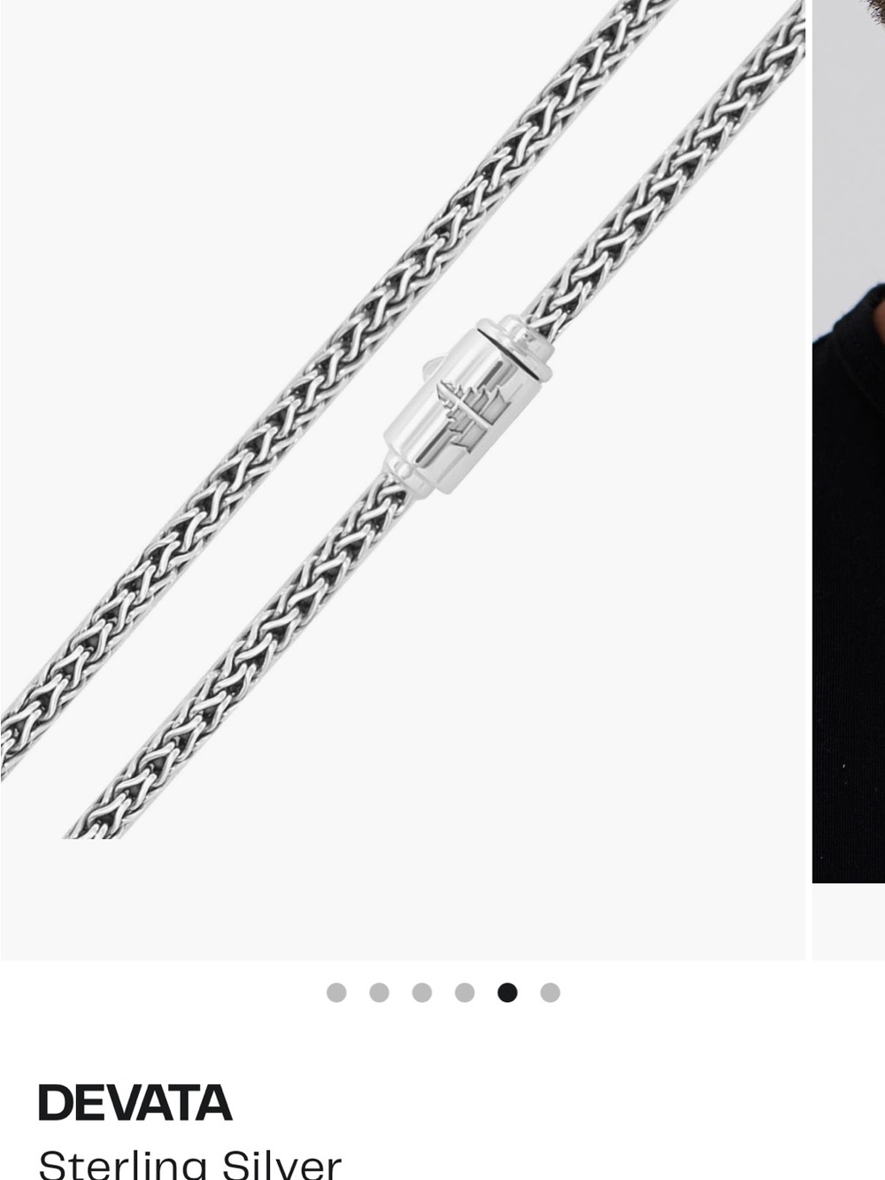 Devata Elegant Women's Silver Chain Necklace - 20 inches